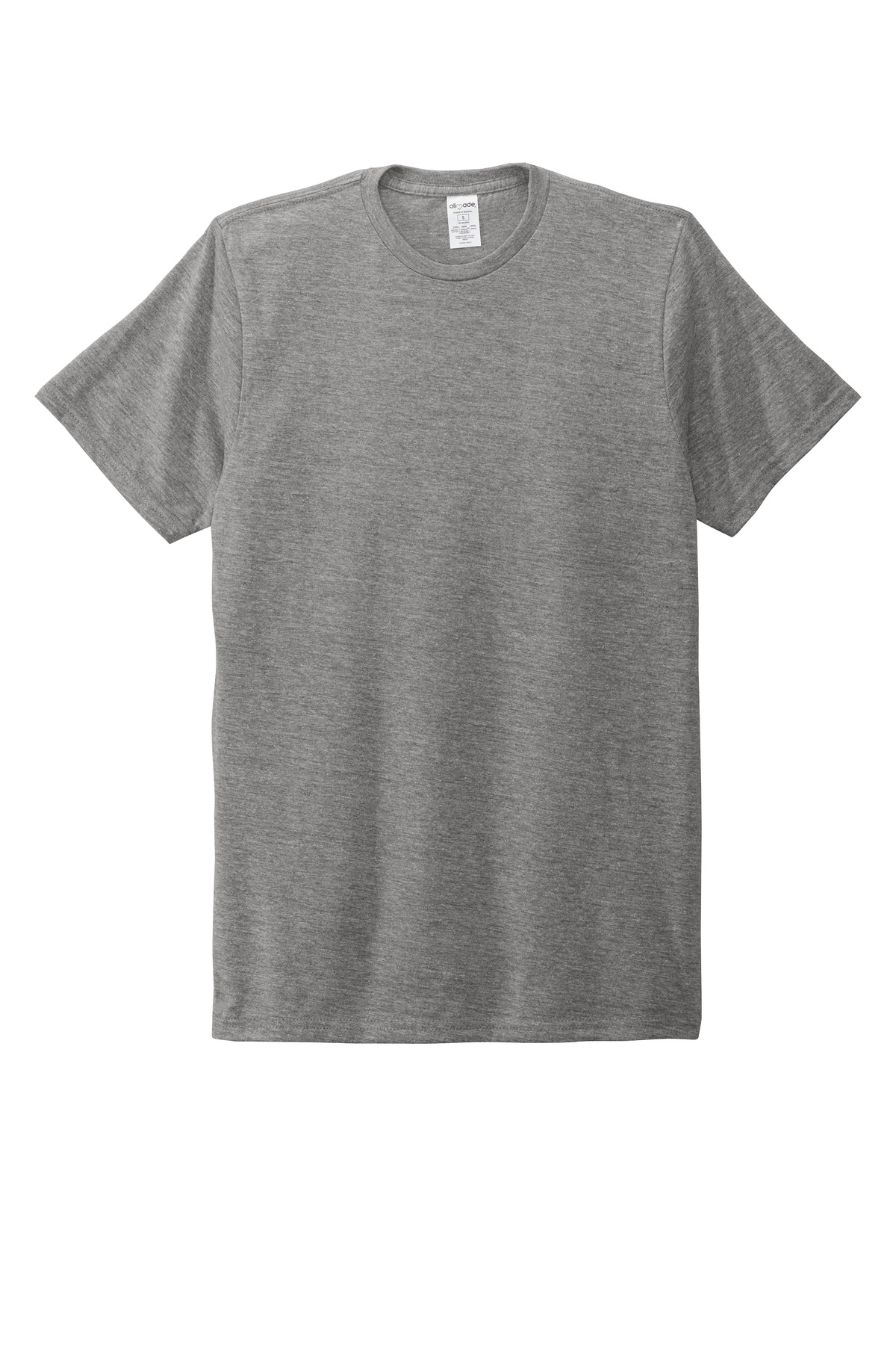 Unisex Tri-Blend Tee Aluminum Grey - front flat
