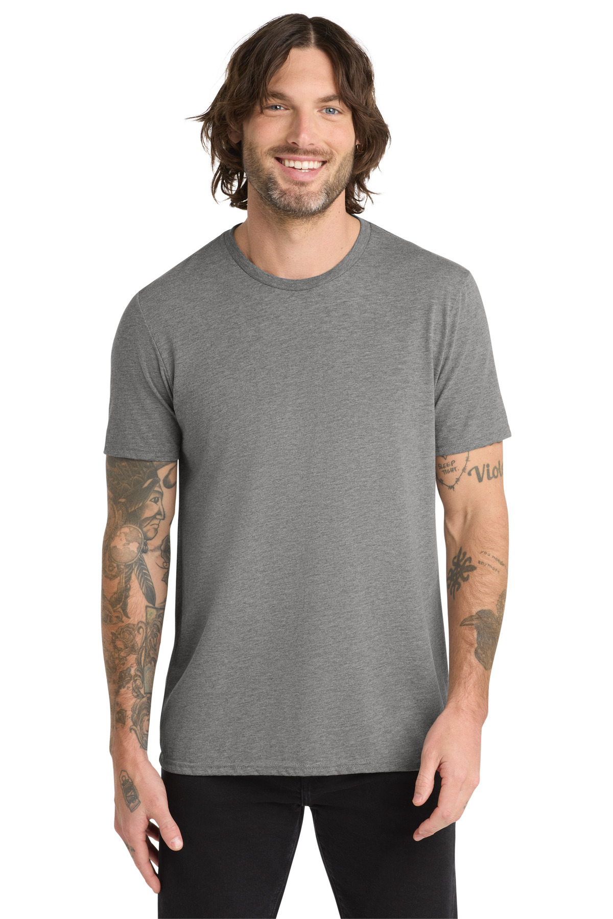 Unisex Tri-Blend Tee Aluminum Grey - front