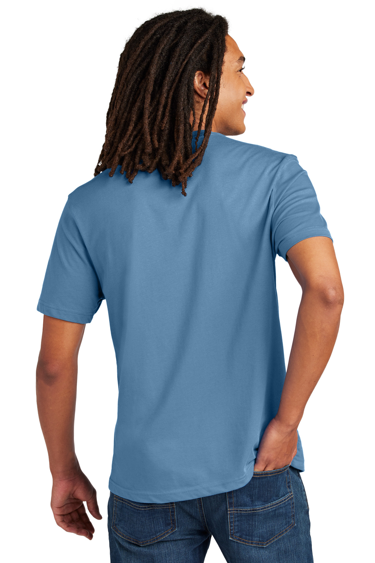 Unisex Heavyweight Recycled Cotton Tee Arctic Blue - back