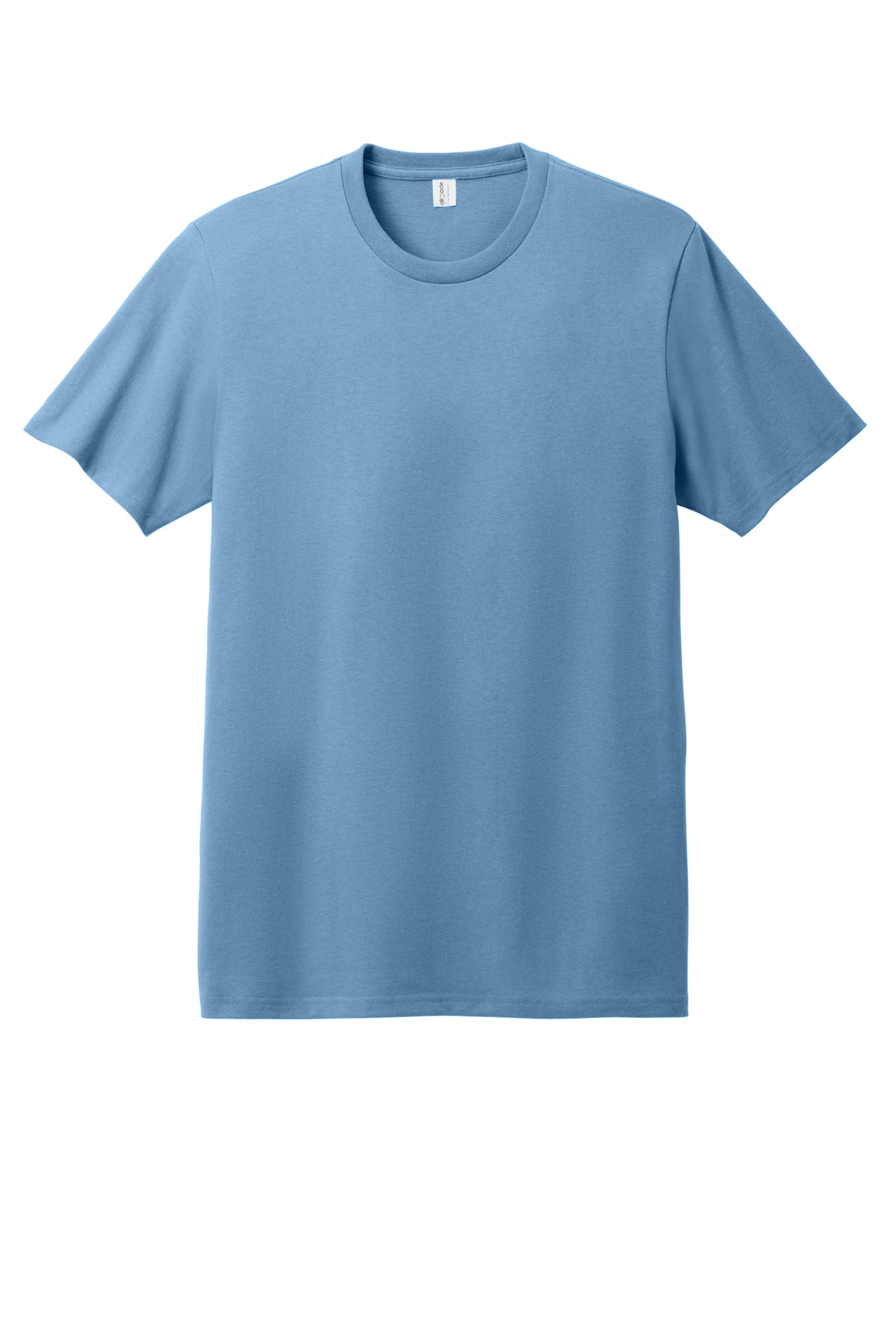 Unisex Heavyweight Recycled Cotton Tee Arctic Blue - front flat