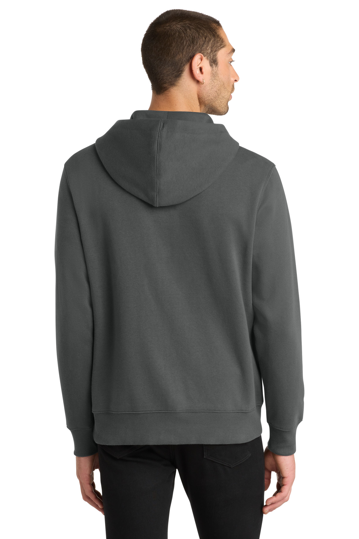 Perfect Weight Fleece Full-Zip Hoodie Charcoal - back