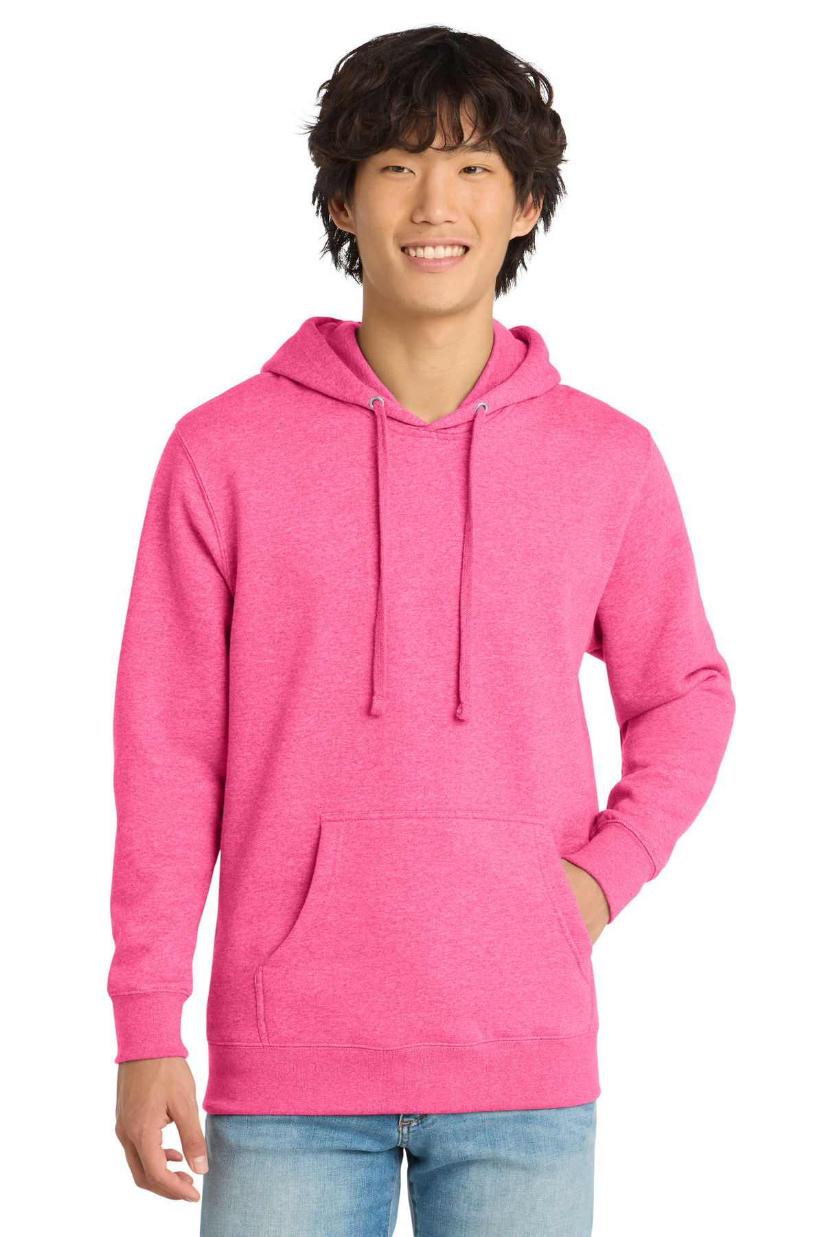 V.I.T. Fleece Hoodie Awareness Pink Heather - front