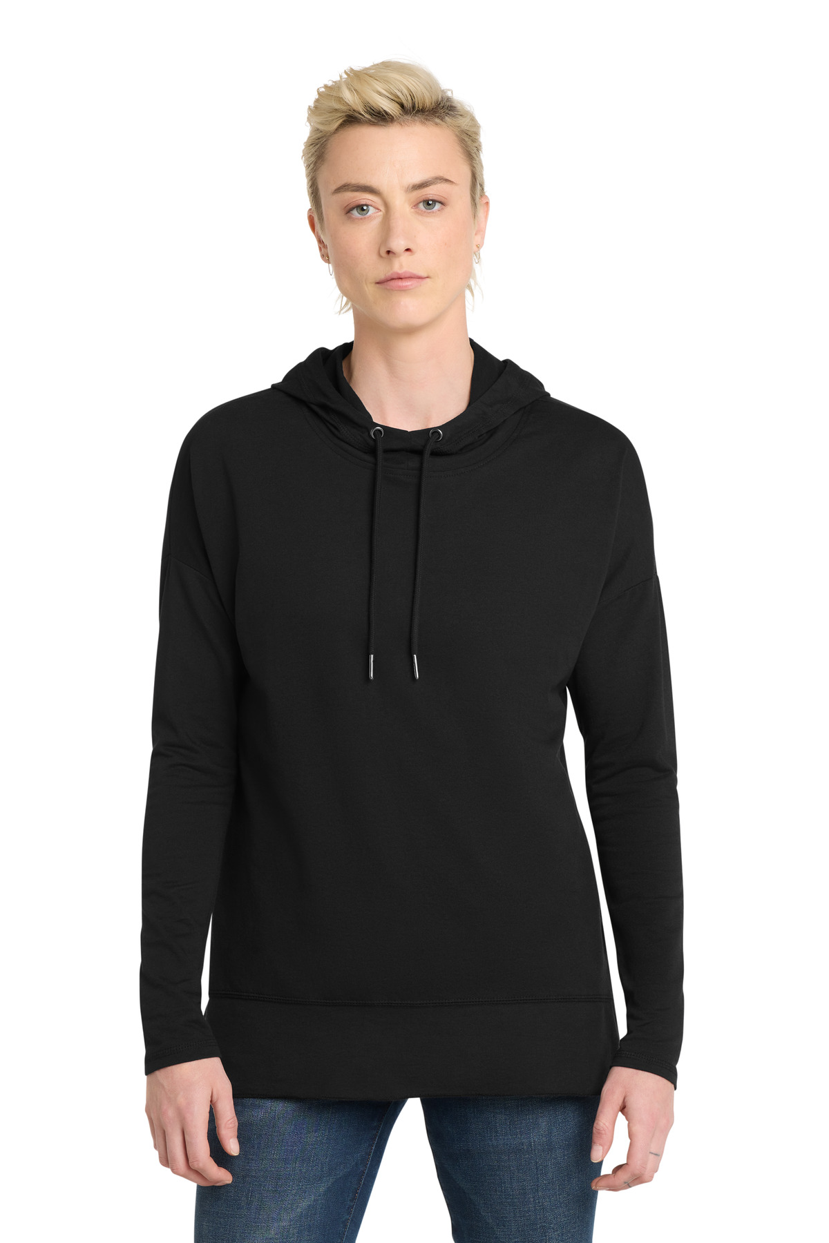Women's Featherweight French Terry Hoodie Black - front
