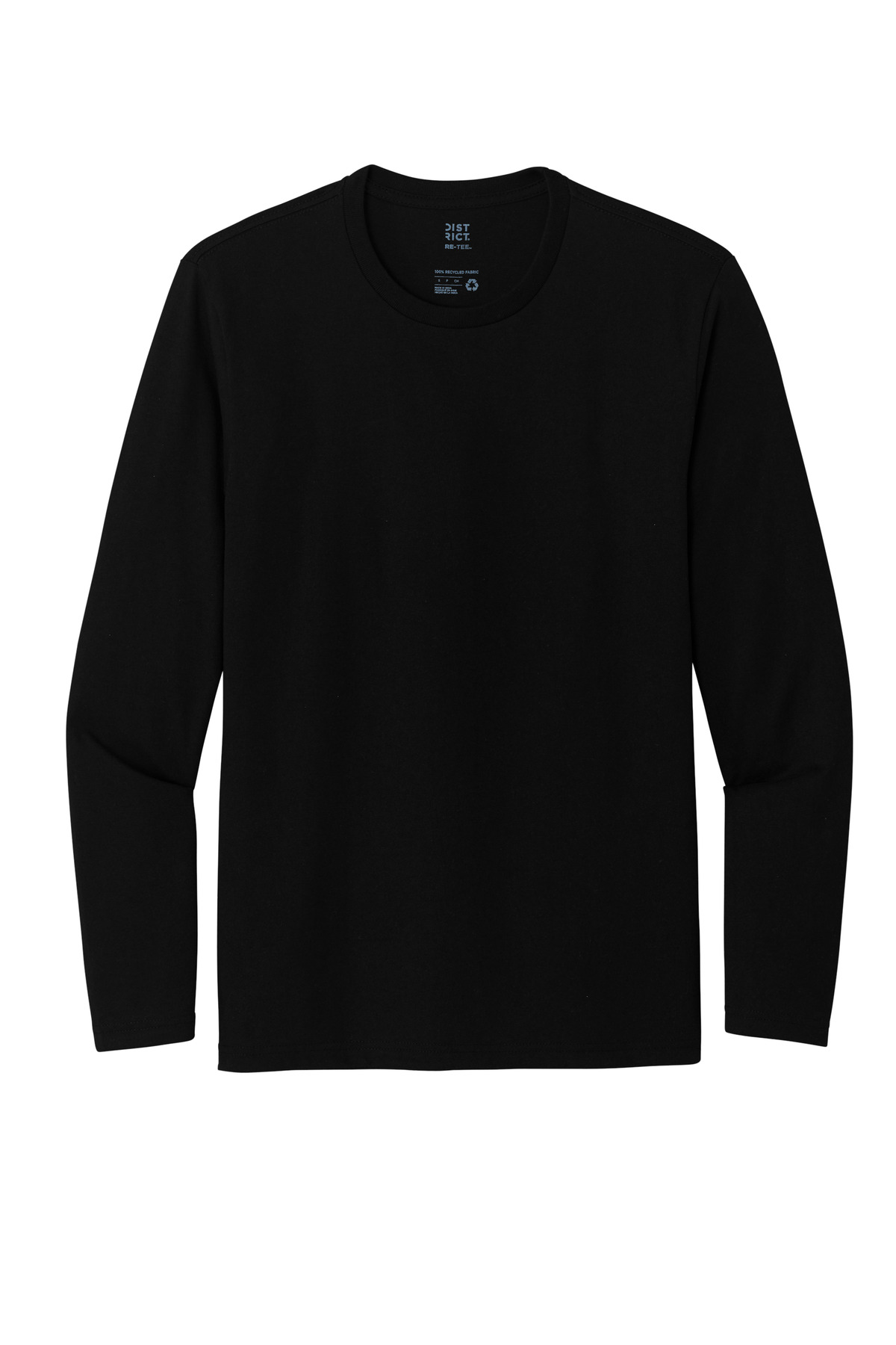 Re-Tee Long Sleeve Black - front flat