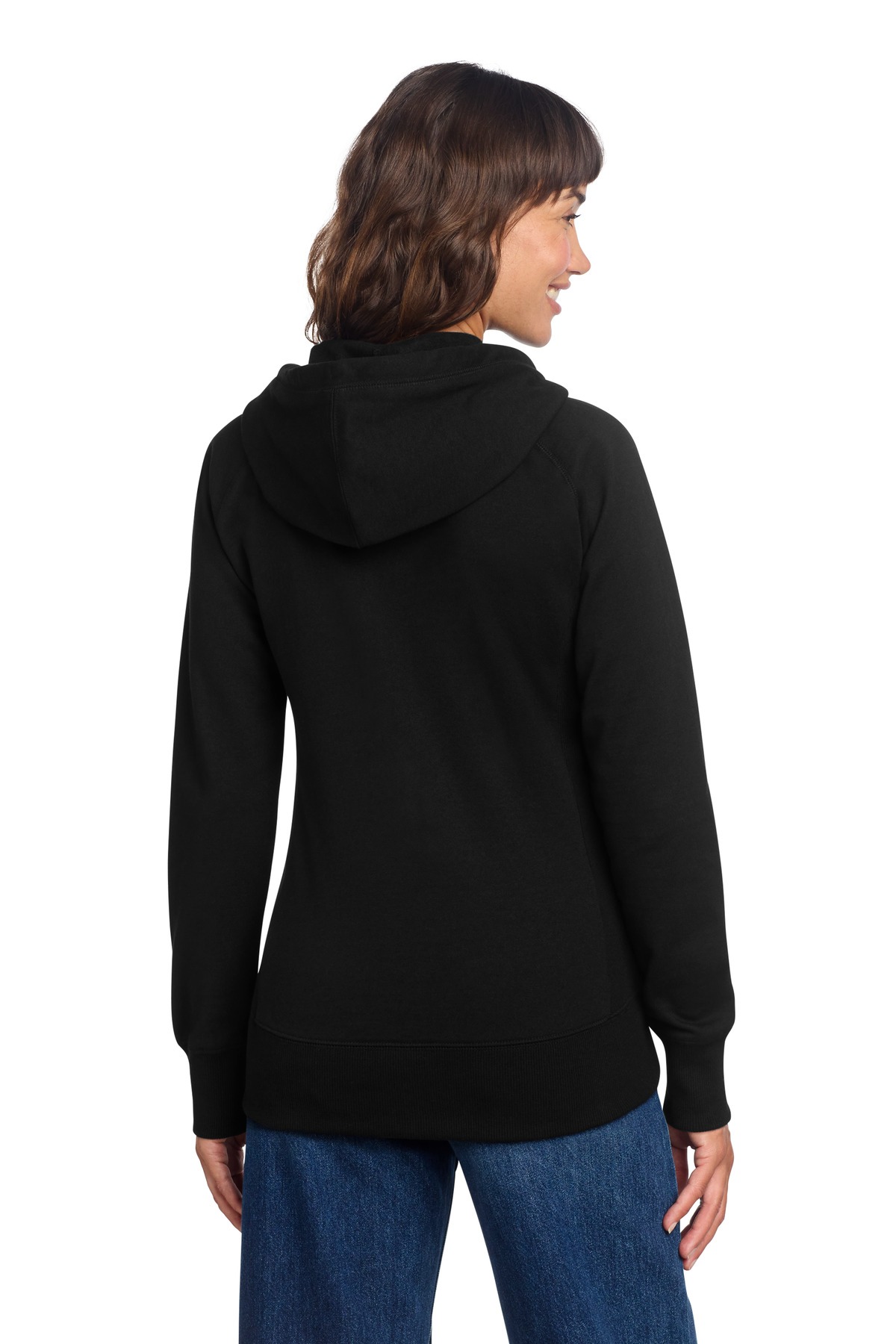 Women's Re-Fleece Hoodie Black - back