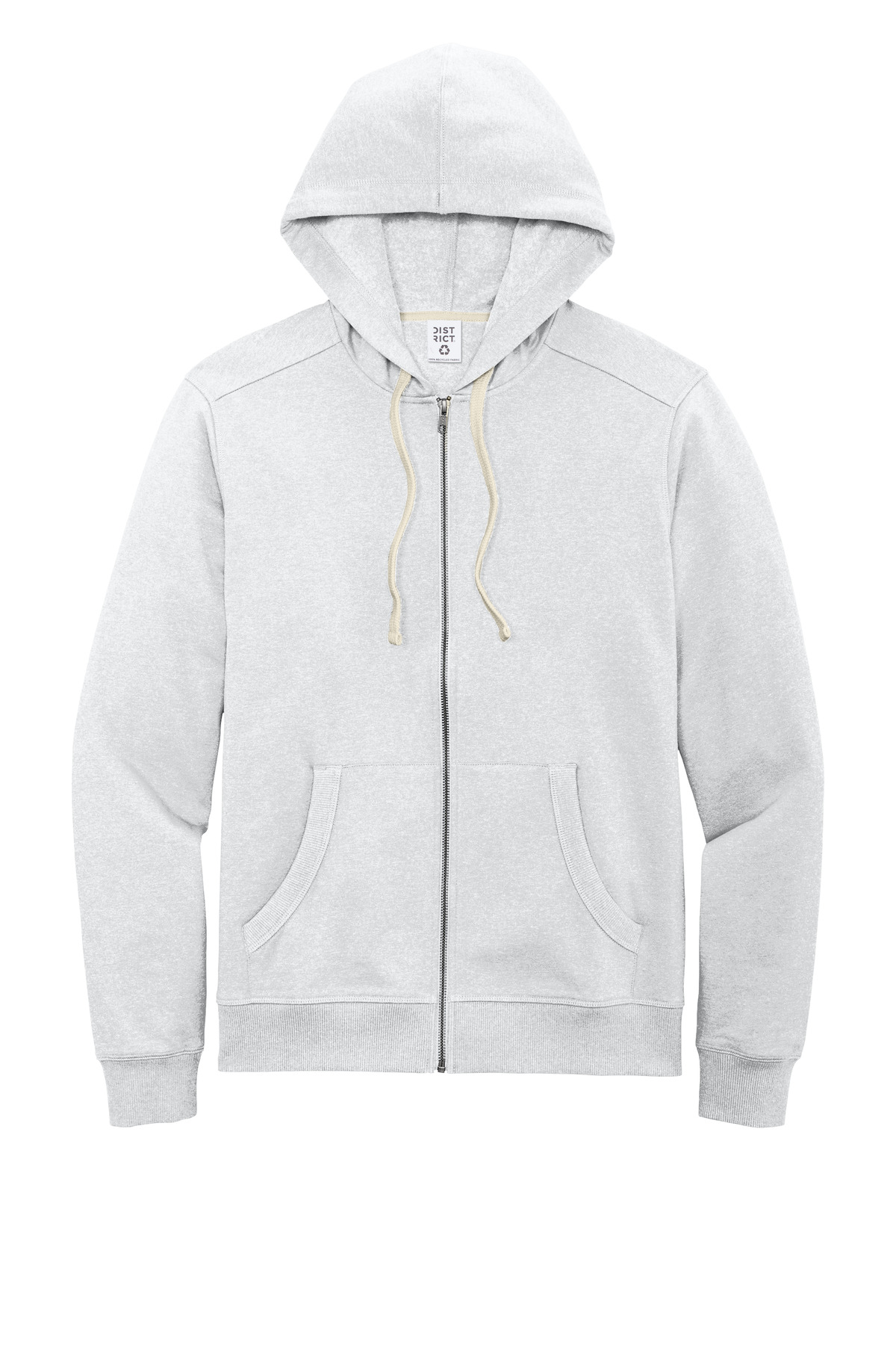 Re-Fleece Full-Zip Hoodie Ash - front flat