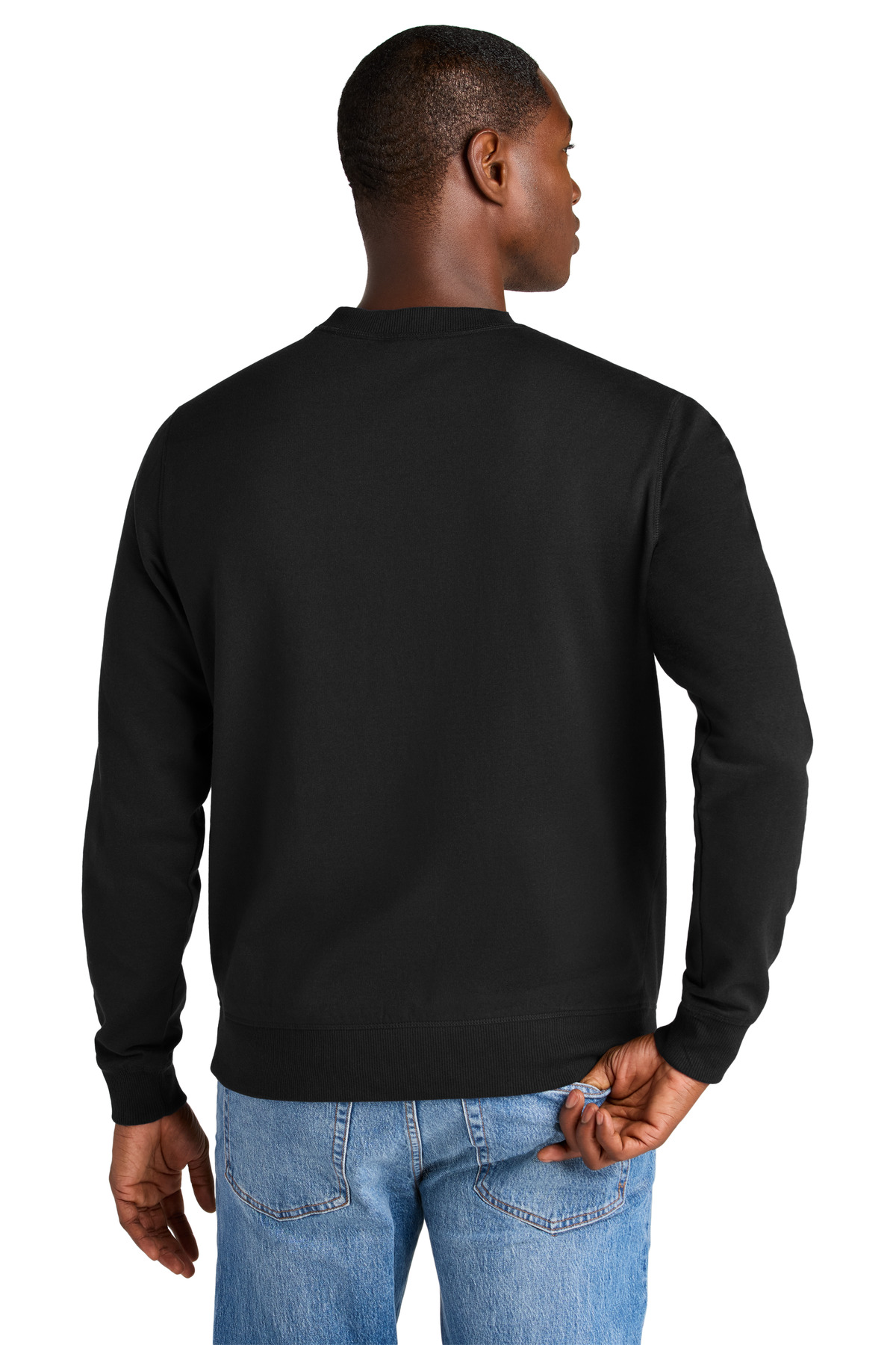 Re-Fleece Crew Black - back