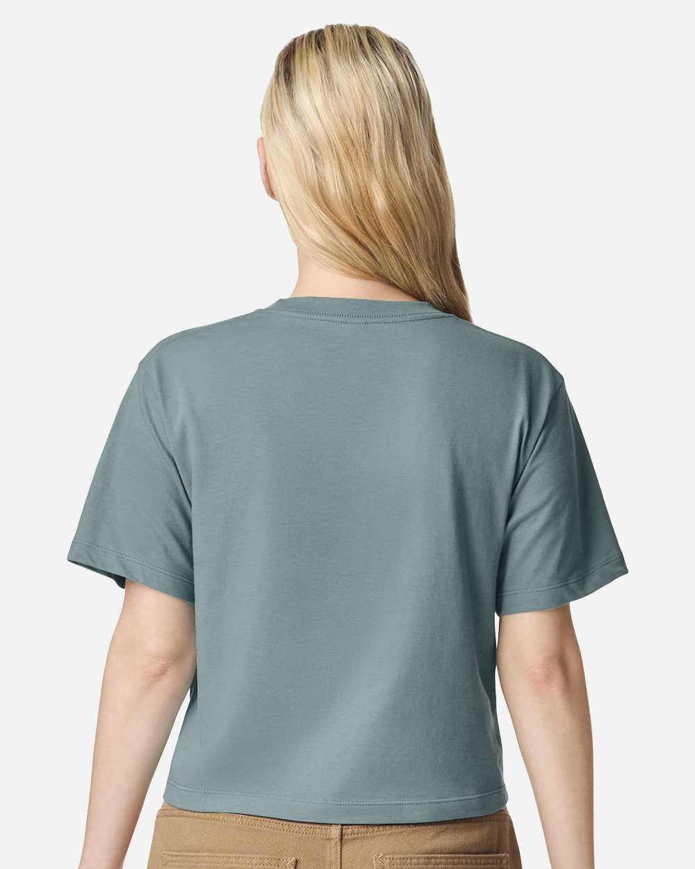 Women's Fine Jersey Boxy Tee Arctic - model back
