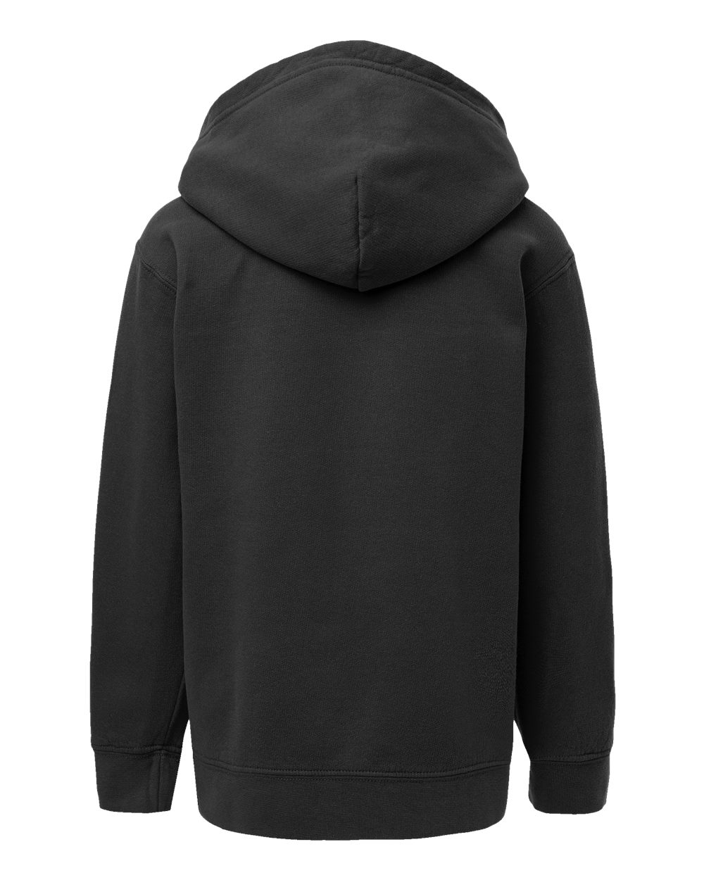 Youth Garment-Dyed Lightweight Fleece Hooded Sweatshirt Black - back