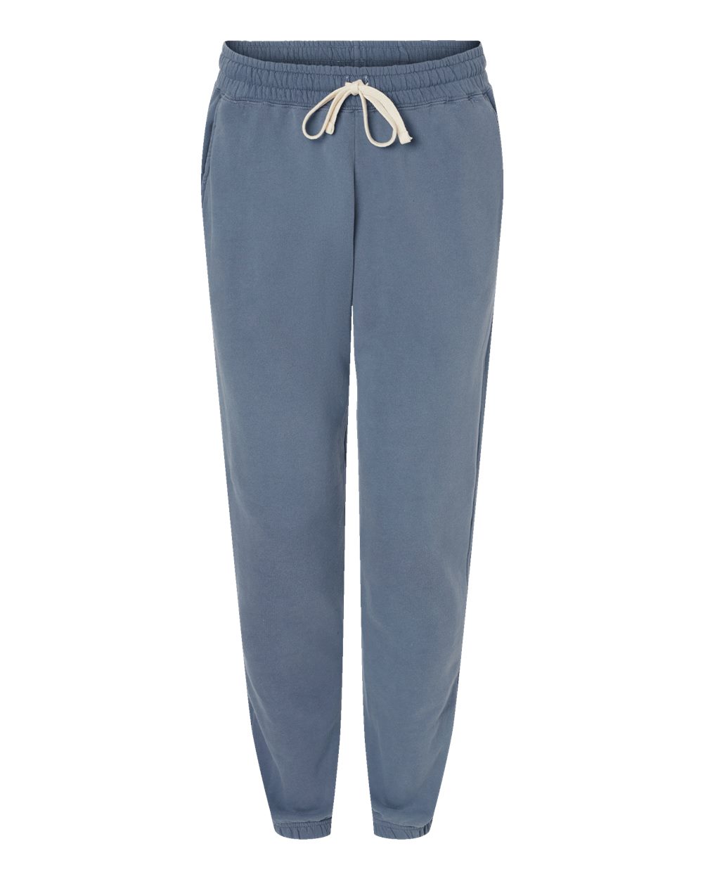 Unisex Garment-Dyed Lightweight Fleece Sweatpants Blue Jean - front