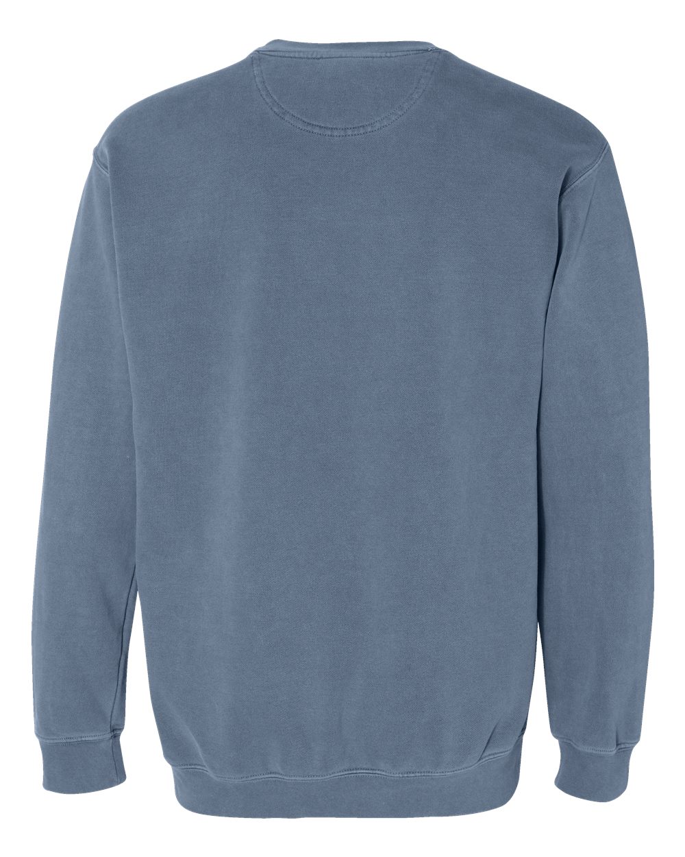 Unisex Garment-Dyed Crewneck Sweatshirt Blue Jean - back
