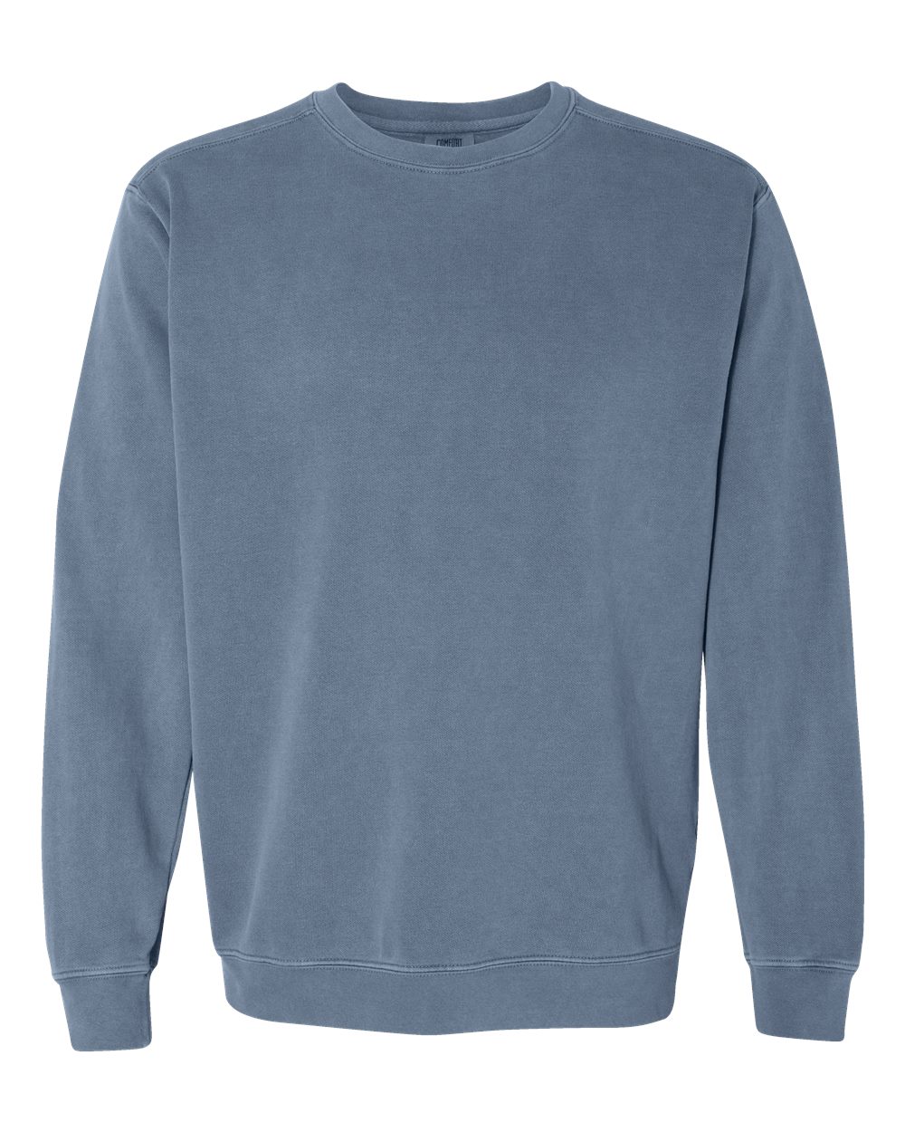 Unisex Garment-Dyed Crewneck Sweatshirt Blue Jean - front