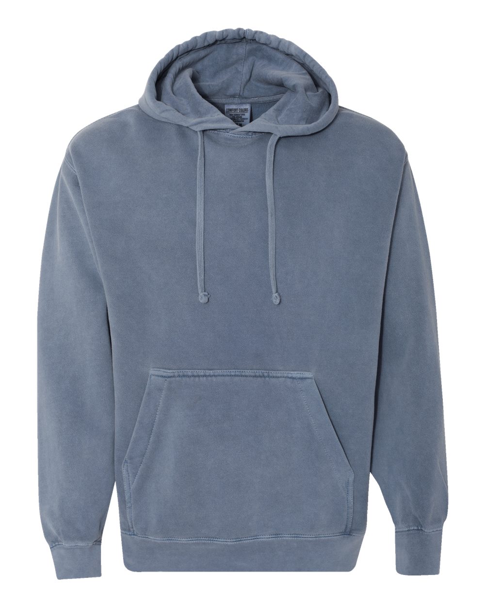 Unisex Garment-Dyed Hooded Sweatshirt Blue Jean - front