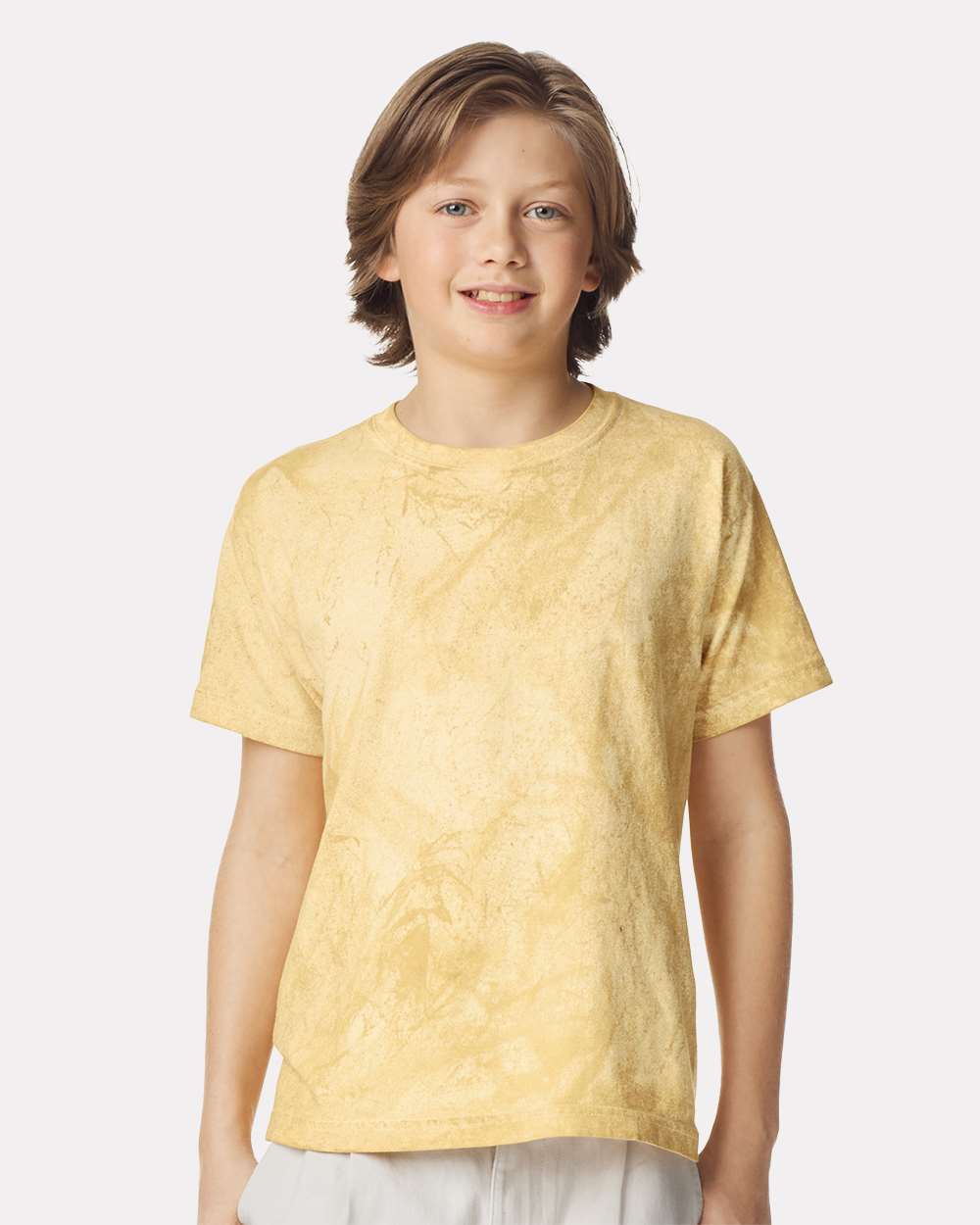 Youth Colorblast Heavyweight T-Shirt Citrine - model front