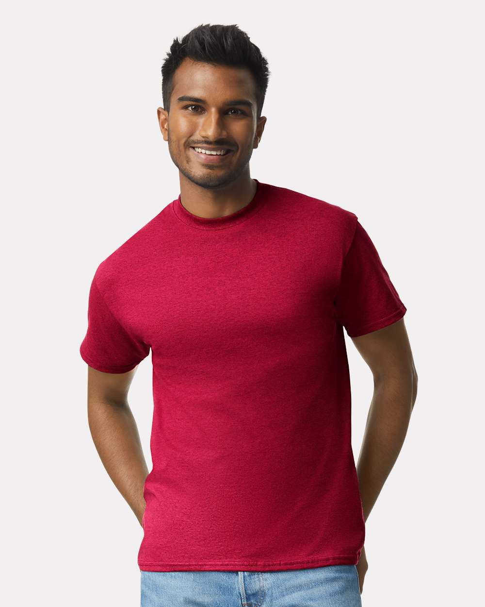 Unisex Ultra Cotton T-Shirt Antique Cherry Red - model front