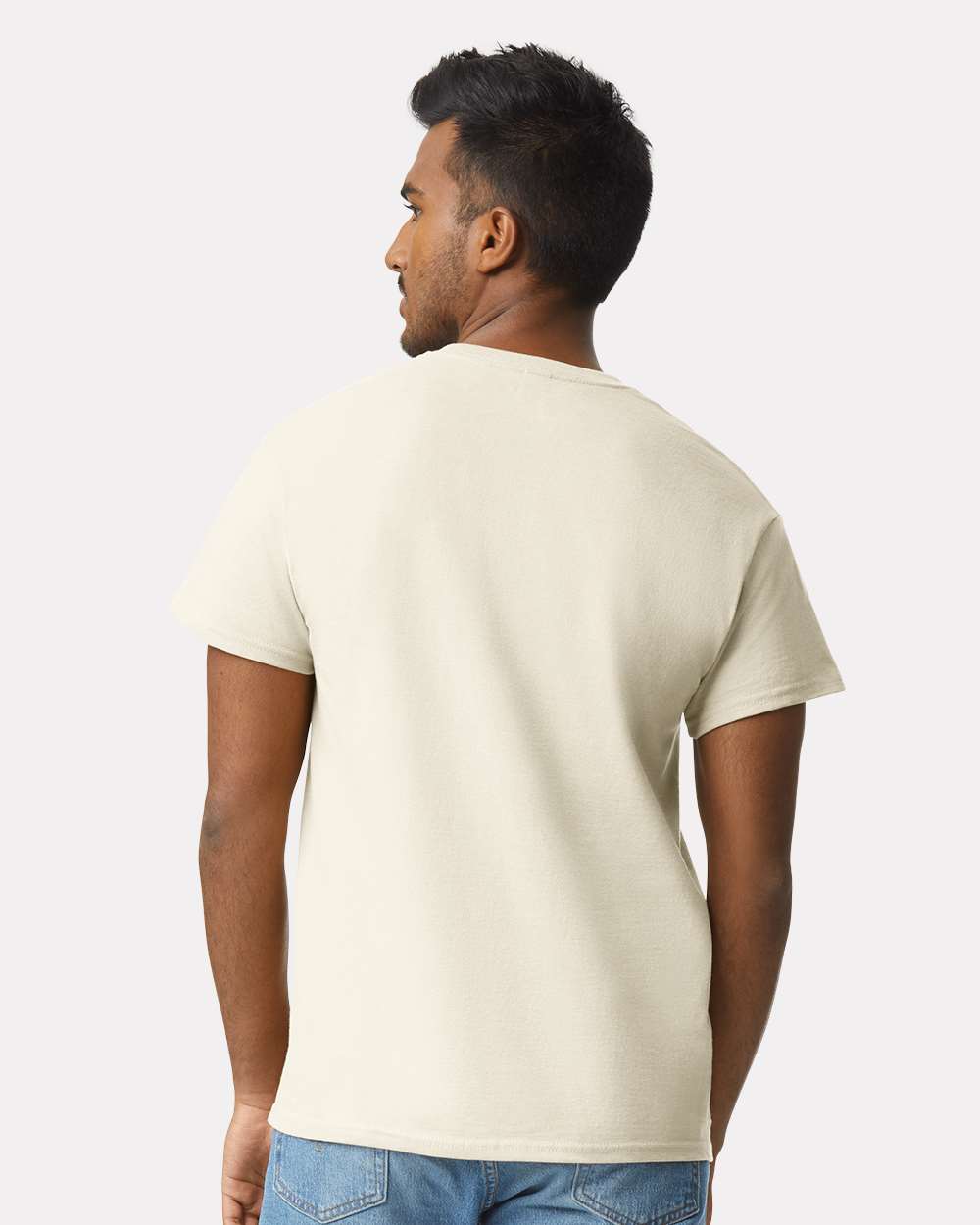 Unisex Ultra Cotton T-Shirt Natural - model back