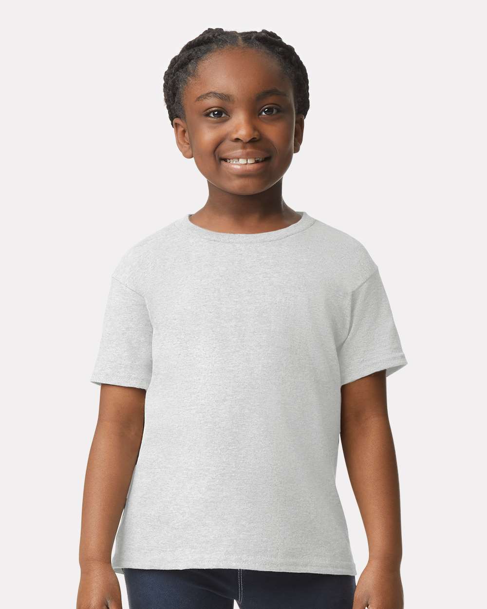 Youth Ultra Cotton T-Shirt Ash - model front