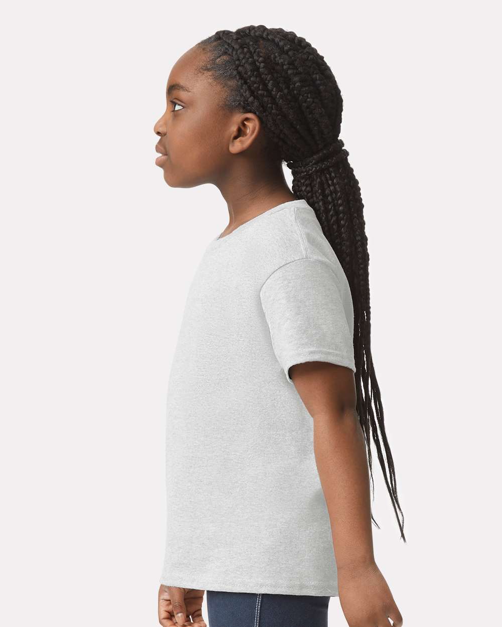 Youth Ultra Cotton T-Shirt Ash - model side