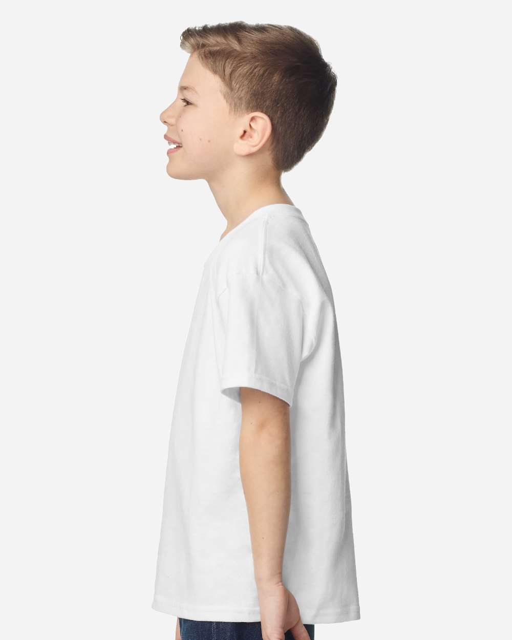 Youth Ultra Cotton T-Shirt White - model side