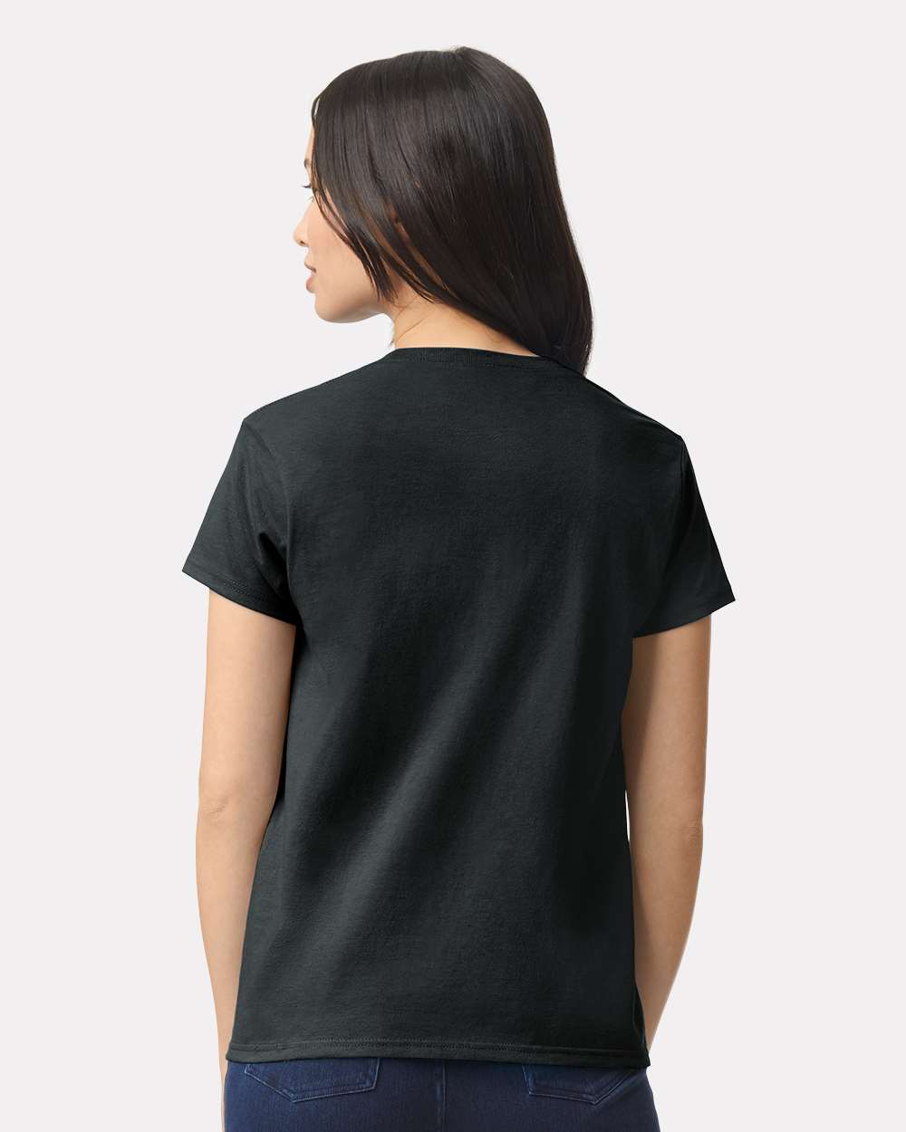 Women's Ultra Cotton T-Shirt Black - model back