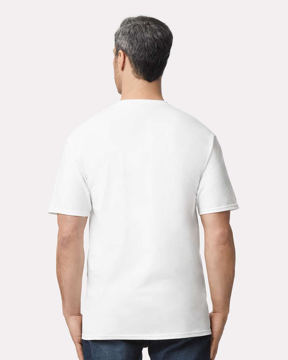 Men's Tall Ultra Cotton T-Shirt White - model back