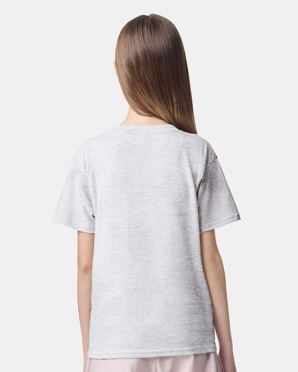 Youth Fine Jersey Tee Ash Grey - model back