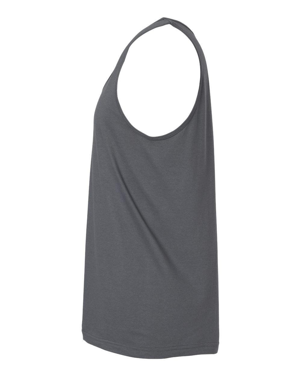 Unisex Fine Jersey Tank Asphalt - direct side