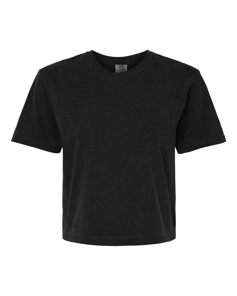 Women's Garment-Dyed Heavyweight Boxy T-Shirt Black - front