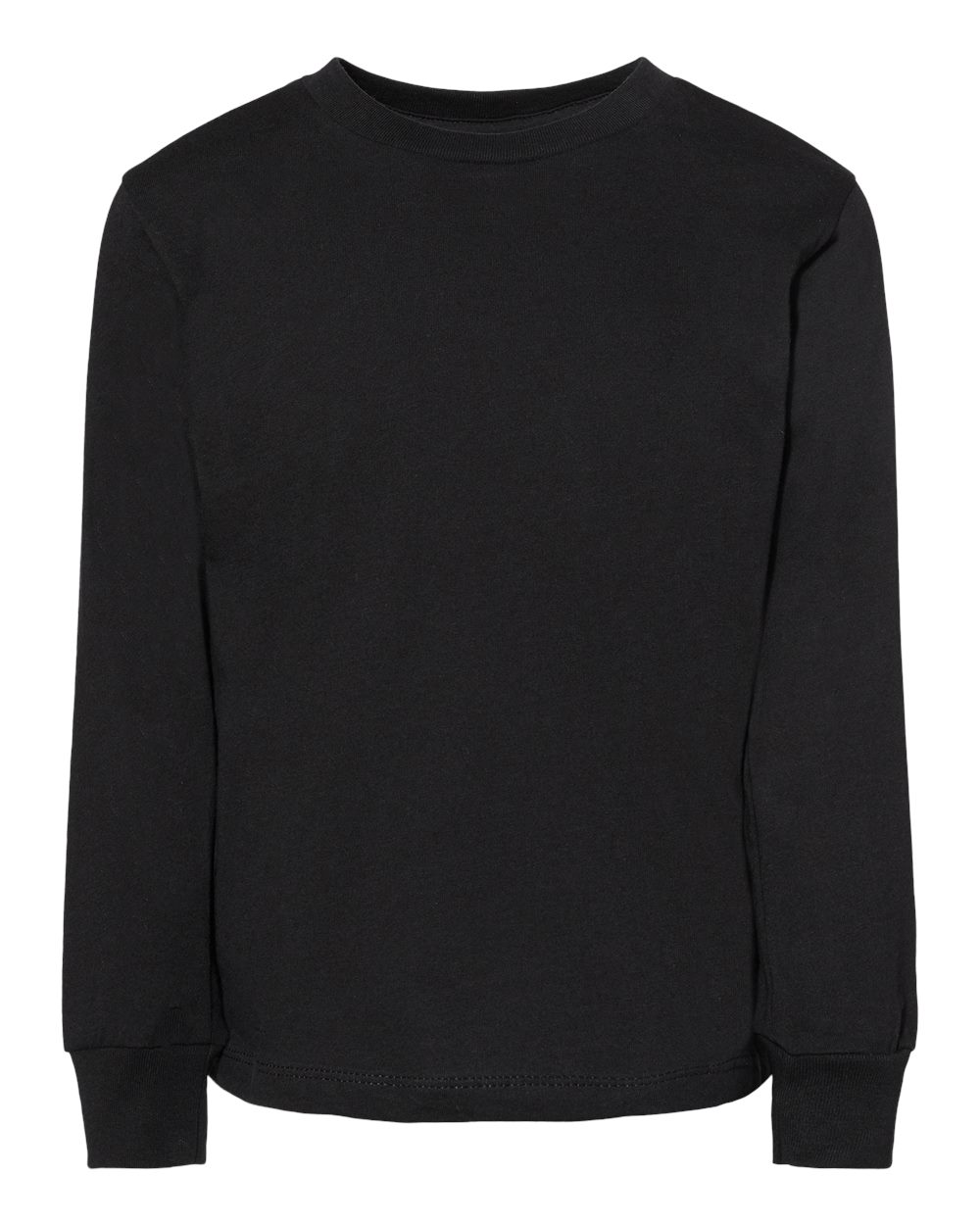Toddler Jersey Long Sleeve Tee Black - front