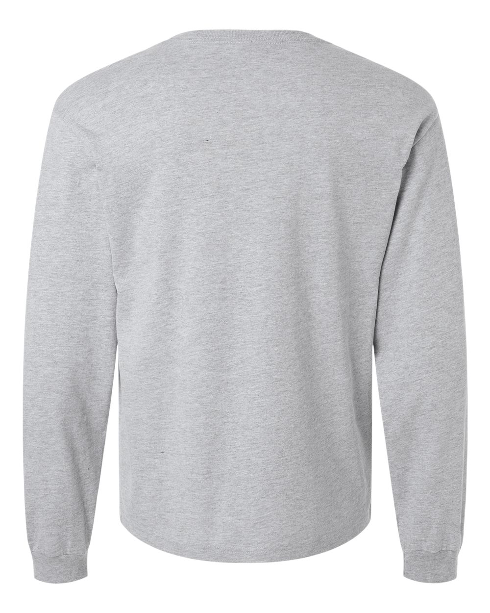 6 oz. Heavyweight Long Sleeve Tee Athletic Heather - back