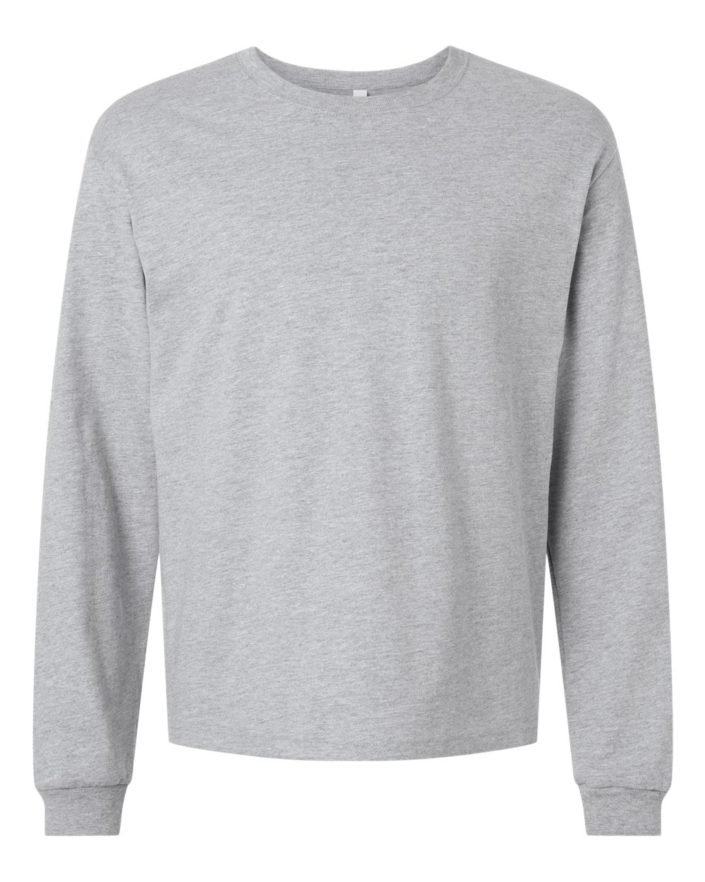 6 oz. Heavyweight Long Sleeve Tee Athletic Heather - front