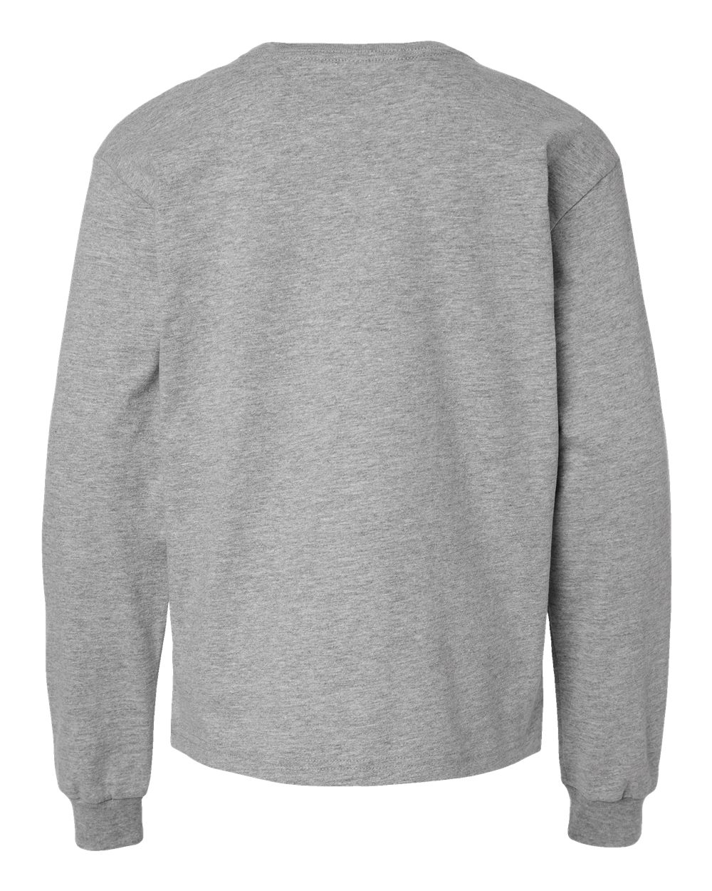 Youth 6oz. Heavyweight Long Sleeve Tee Athletic Heather - back