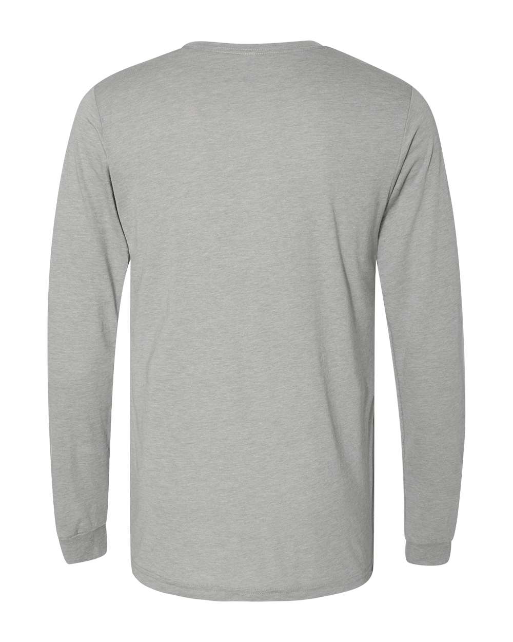 Unisex Triblend Long Sleeve Tee Athletic Grey Triblend - back