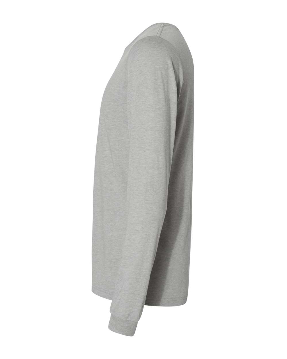 Unisex Triblend Long Sleeve Tee Athletic Grey Triblend - direct side