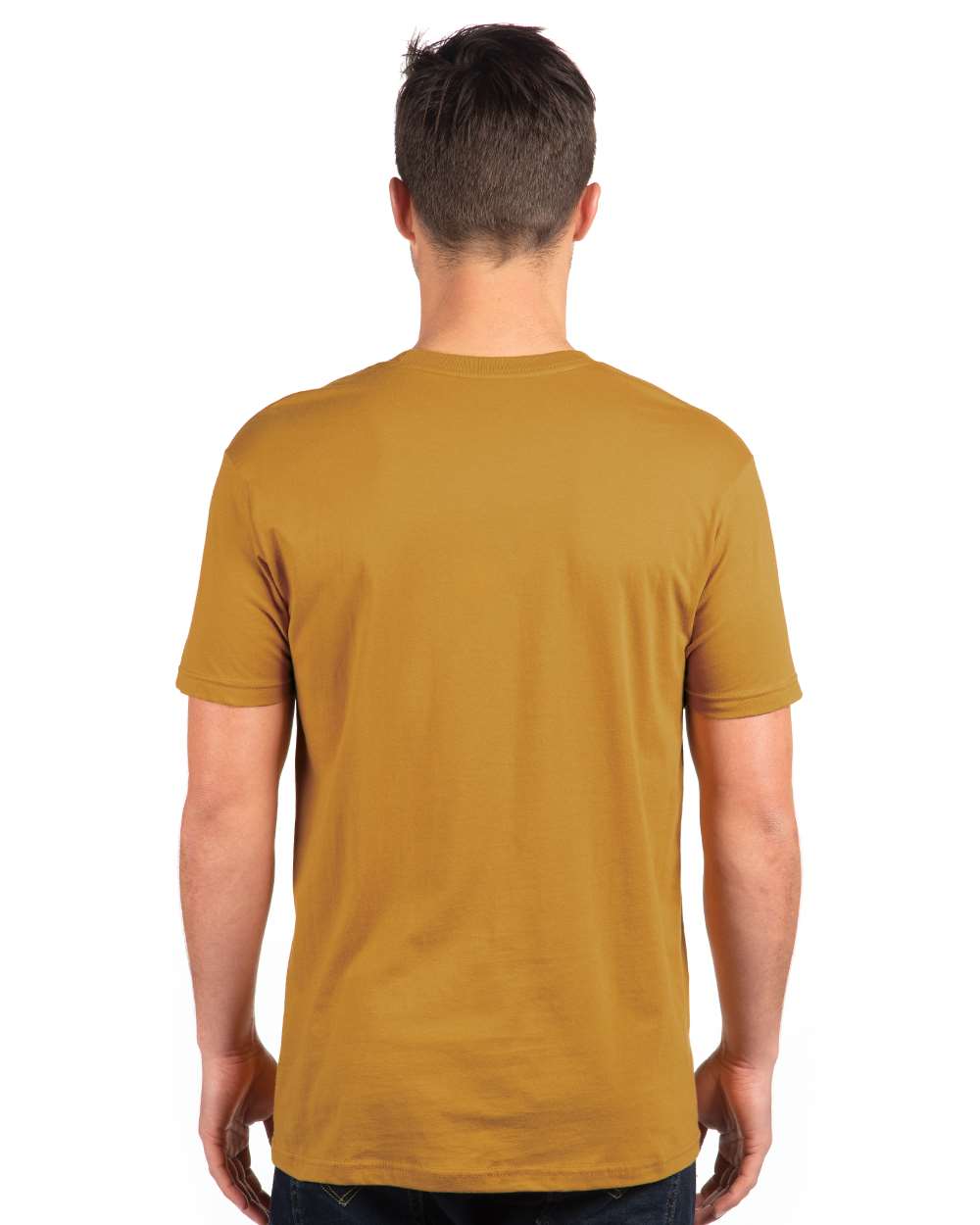Cotton T-Shirt Antique Gold - model back