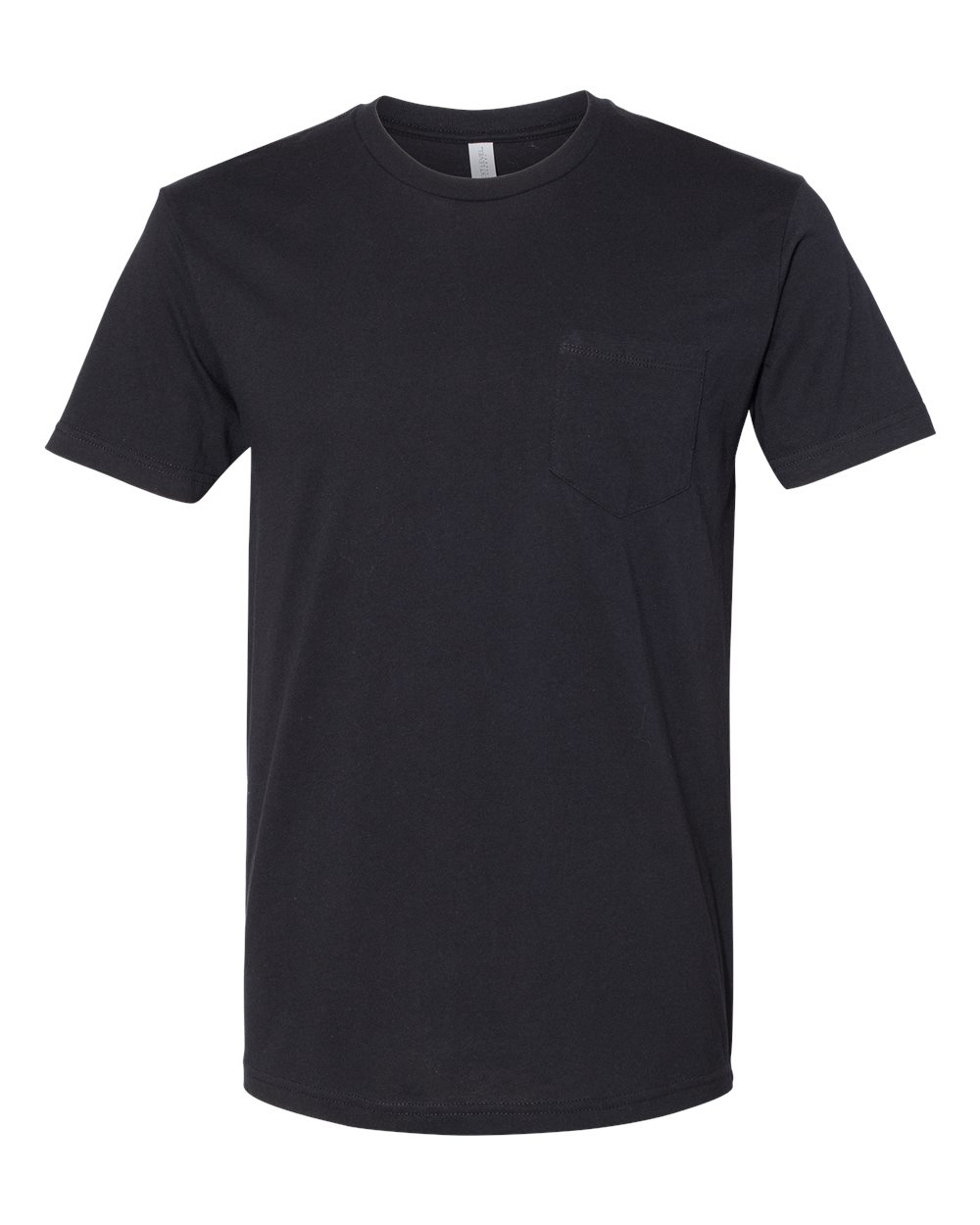 Unisex Cotton Pocket T-Shirt Black - front