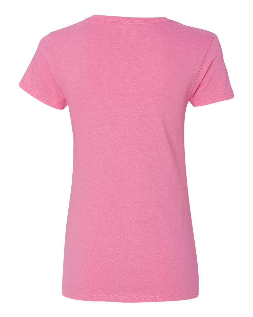 Women's Heavy Cotton V-Neck T-Shirt Azalea - back
