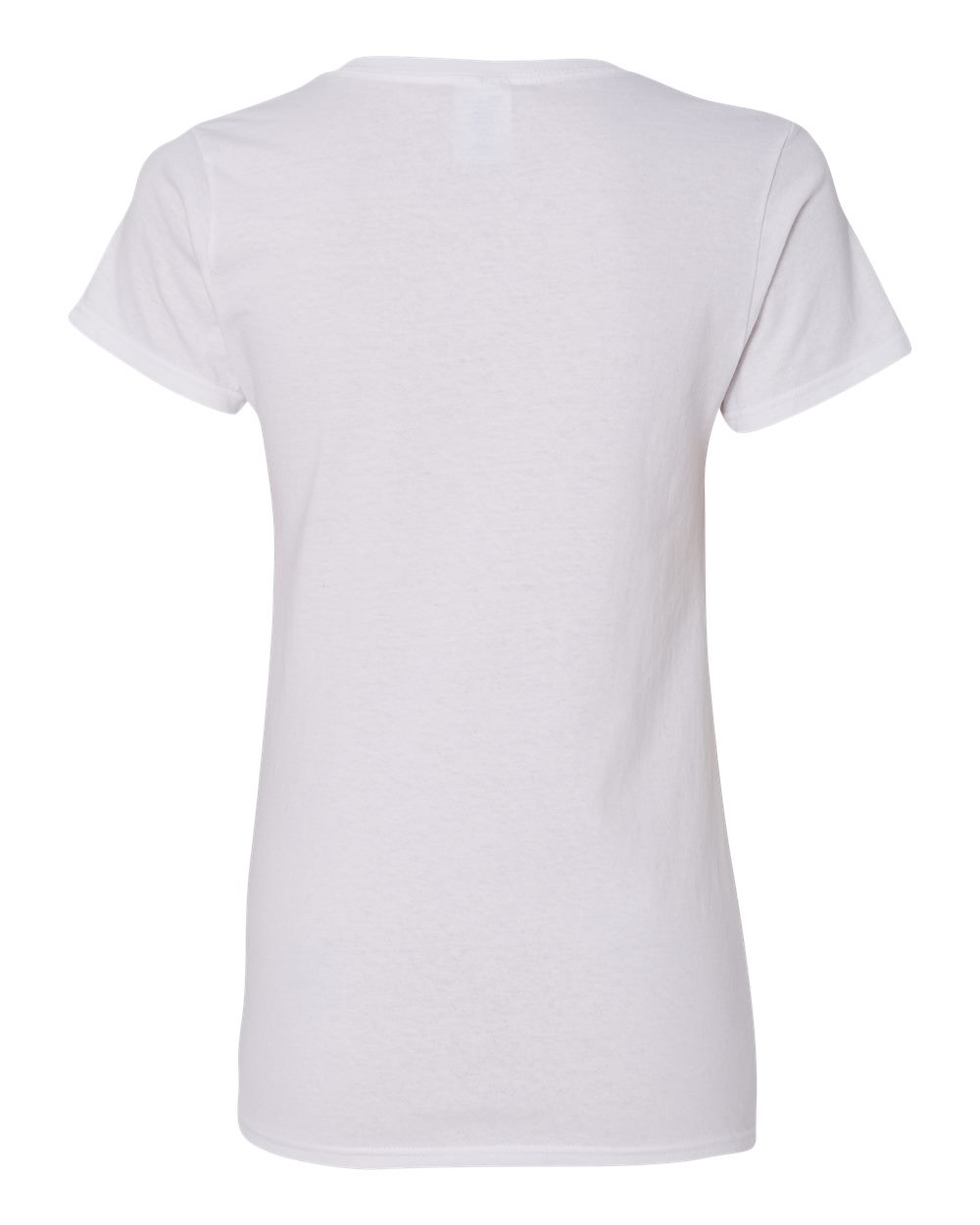 Women's Heavy Cotton V-Neck T-Shirt White - back