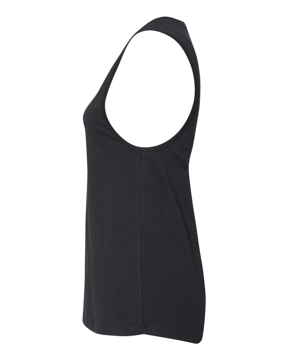 Women's Jersey Muscle Tank Black - direct side