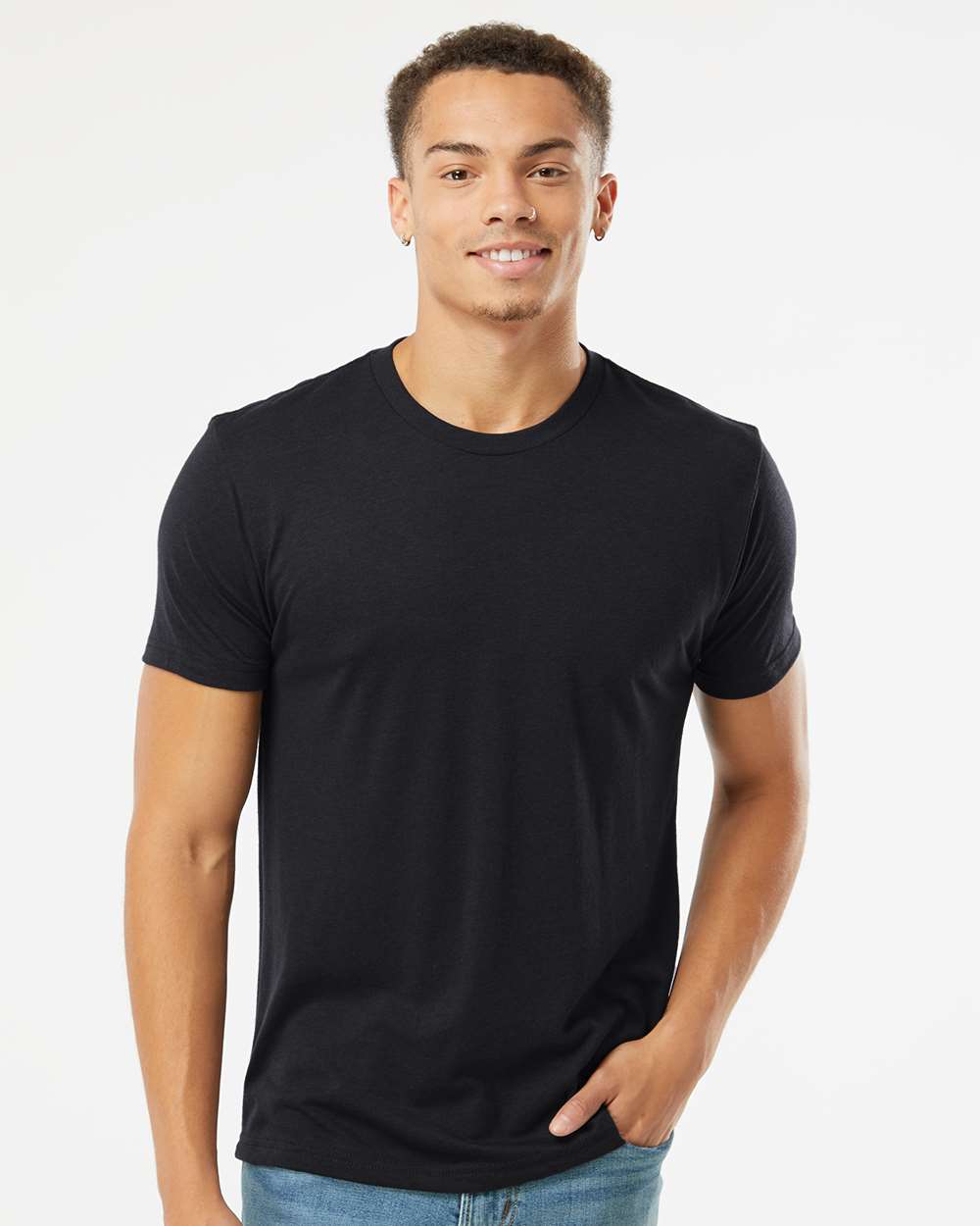 Unisex Triblend T-Shirt Black - model front