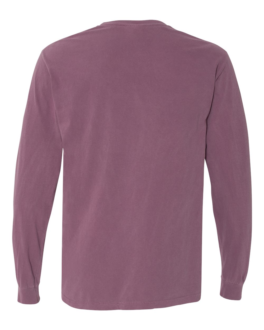Unisex Garment-Dyed Heavyweight Long Sleeve T-Shirt Berry - back