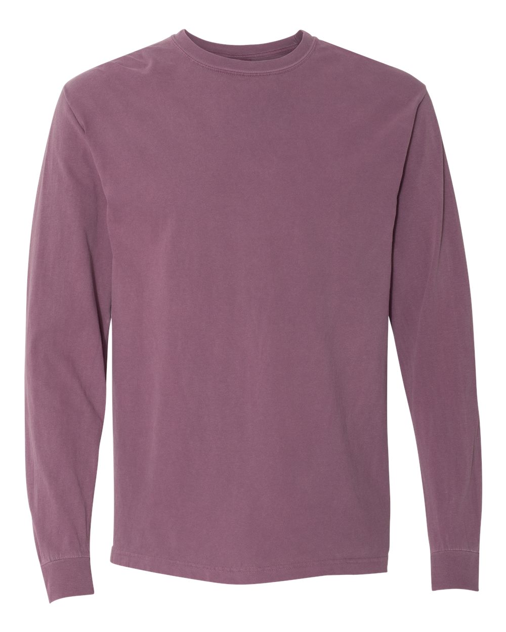 Unisex Garment-Dyed Heavyweight Long Sleeve T-Shirt Berry - front