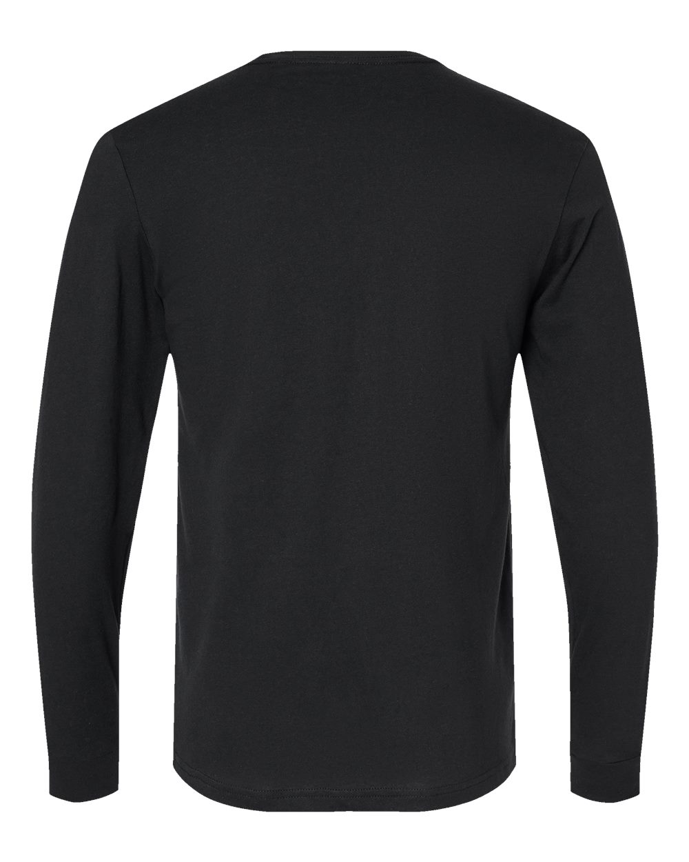 Unisex CVC Long Sleeve T-Shirt Black - back