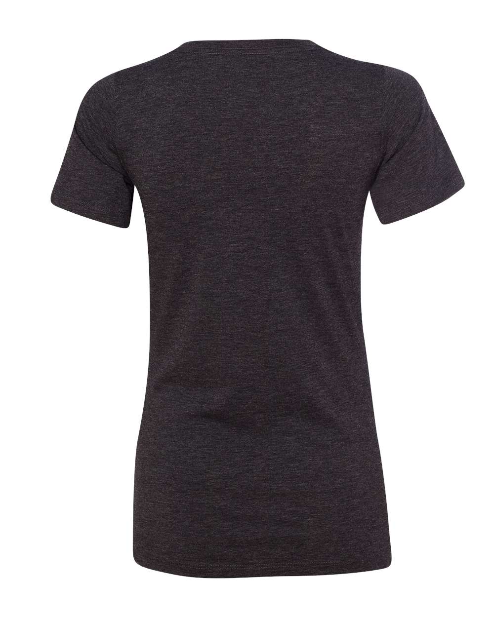 Women's Relaxed Triblend V-Neck Tee Charcoal Black Triblend - back