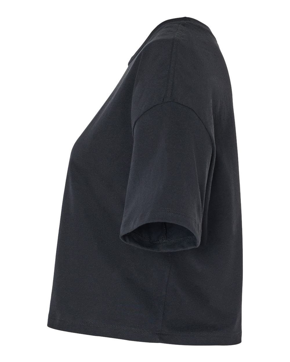 Women's Jersey Crop Tee Black - direct side