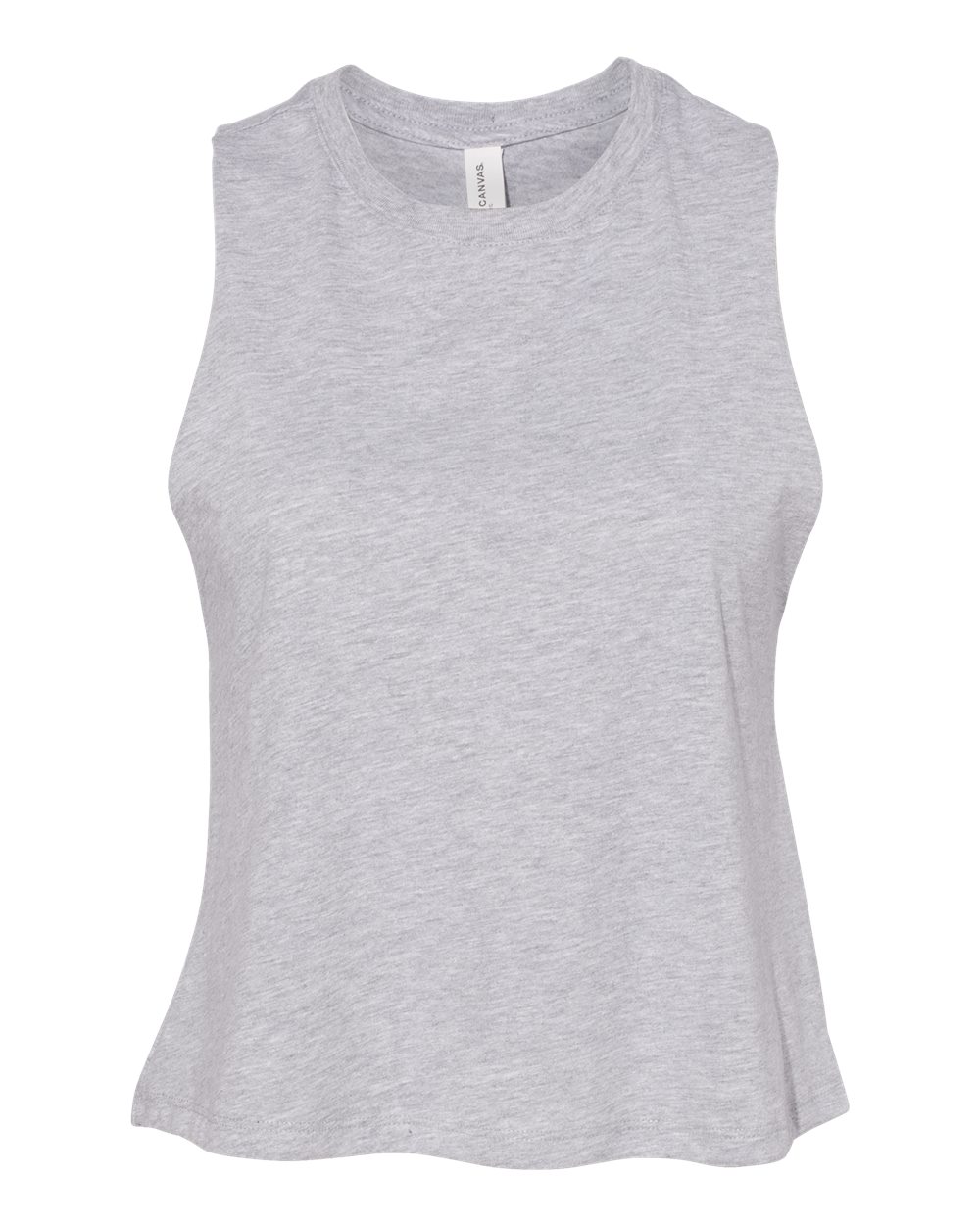 Women's Racerback Crop Tank Athletic Heather - front