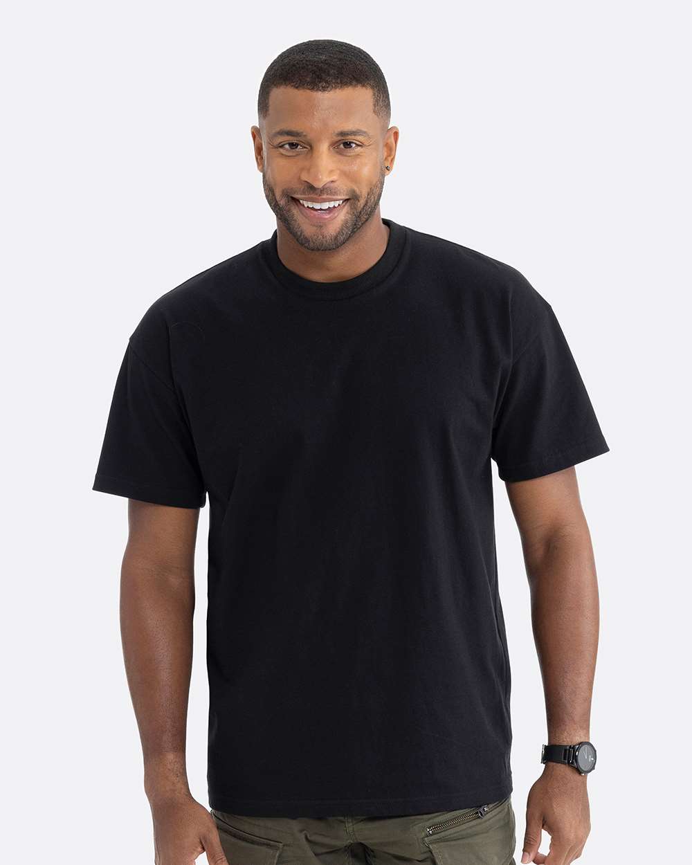 Heavyweight T-Shirt Black - model front