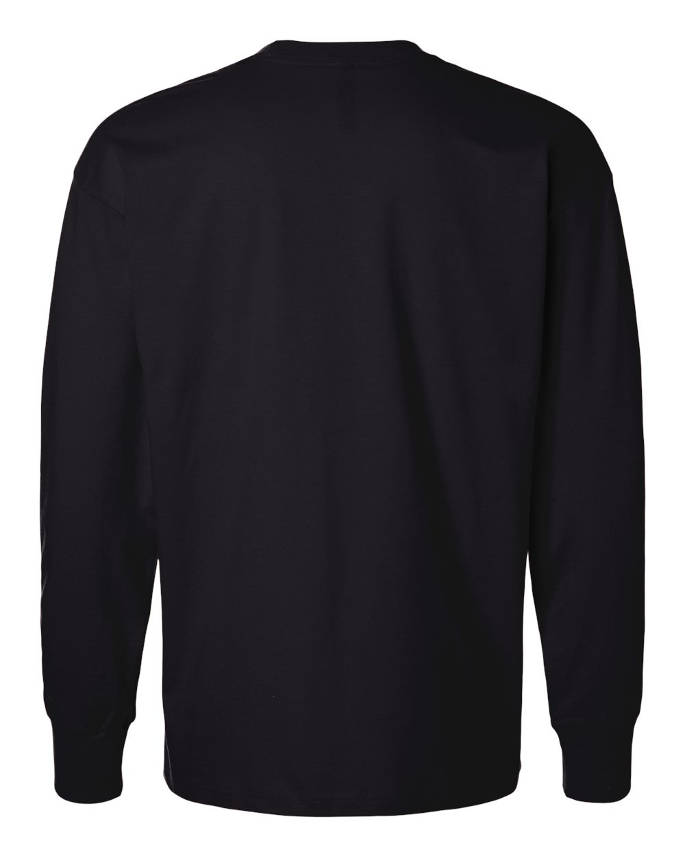 Unisex Heavyweight Long Sleeve T-Shirt Black - back