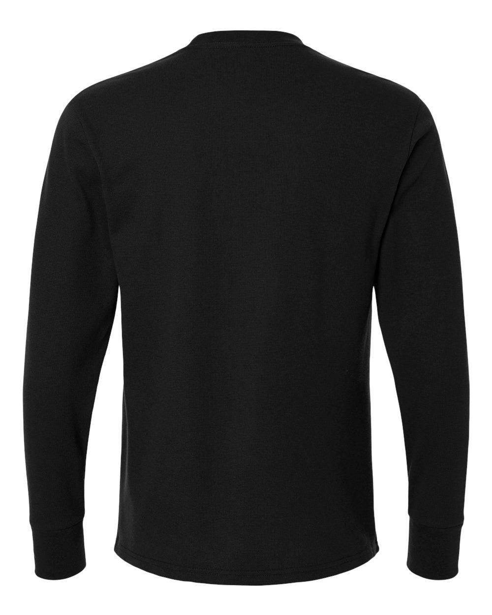 Unisex Ideal Thermal Long Sleeve T-Shirt Black - back