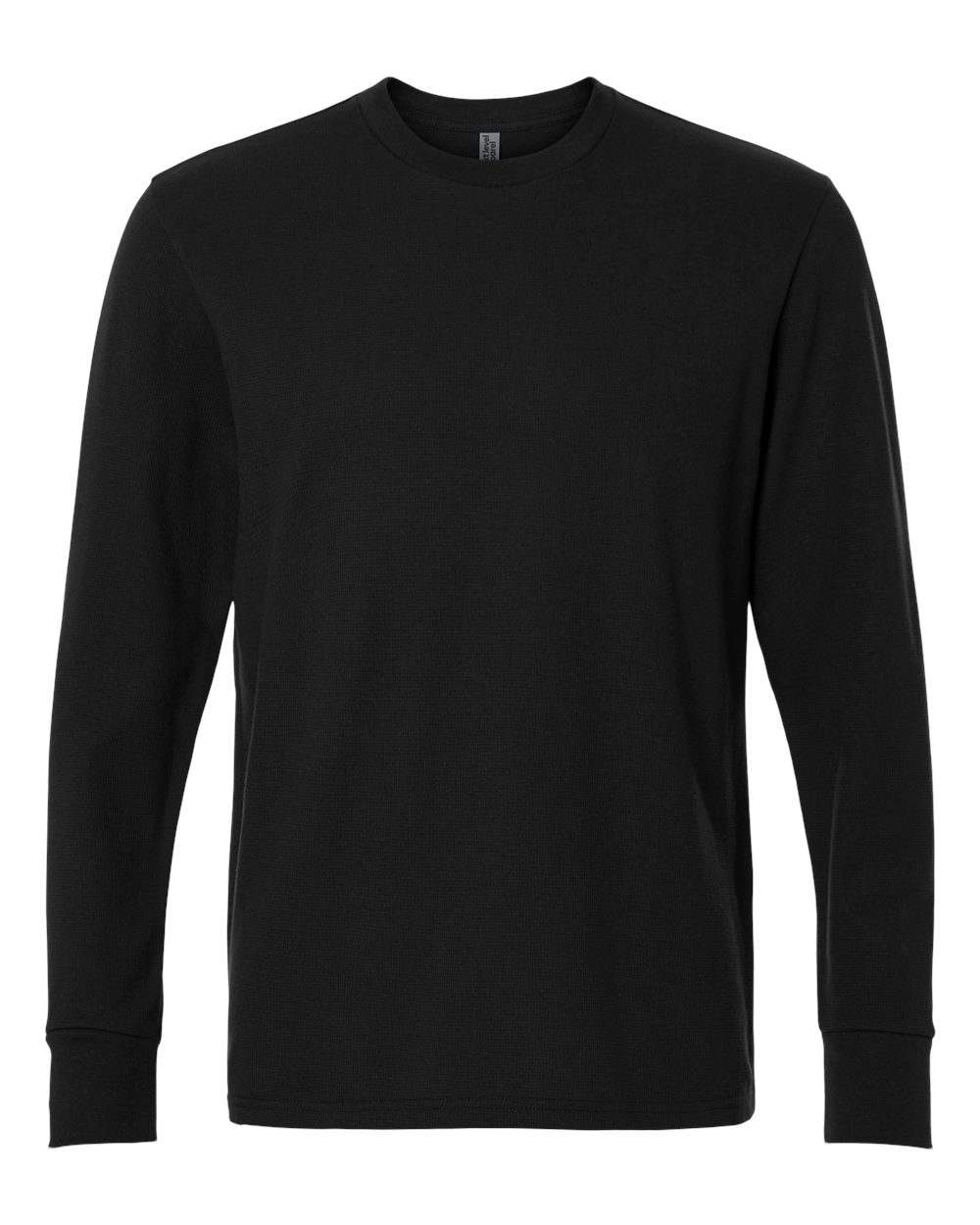Unisex Ideal Thermal Long Sleeve T-Shirt Black - front